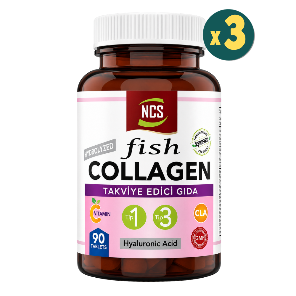 NCS Collagen Tip 1-3 Balık Kolajeni CLA 90 Tablet 3 Adet Fiyatları - Modern Eczane
