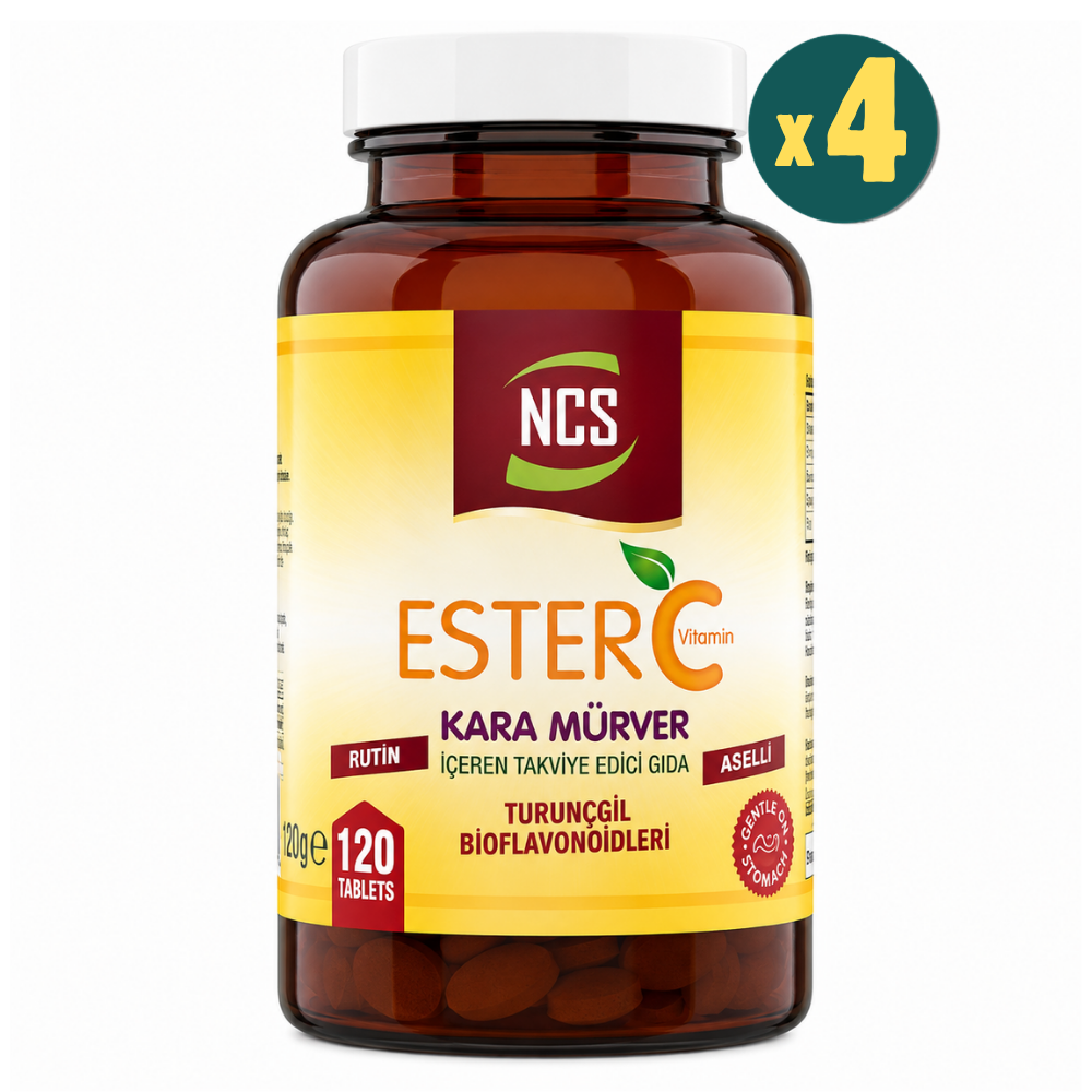 NCS Ester C Vitamini Kara Mürver 120 Tablet 4 Adet Fiyatları - Modern Eczane