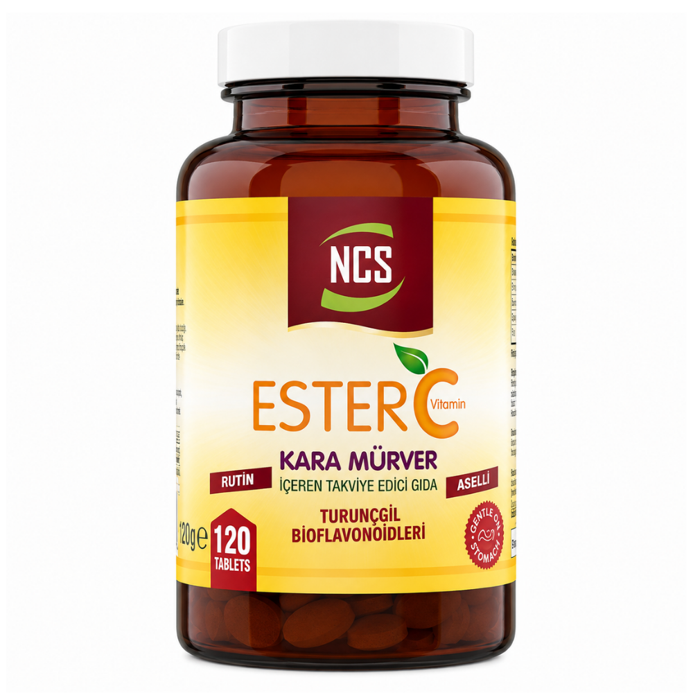 NCS Ester C Vitamini Kara Mürver 120 Tablet Fiyatları - Modern Eczane