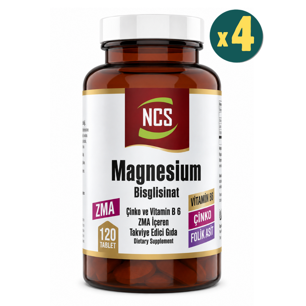 NCS ZMA Magnezyum Bisglisinat 120 Tablet 4 Adet Fiyatları - Modern Eczane