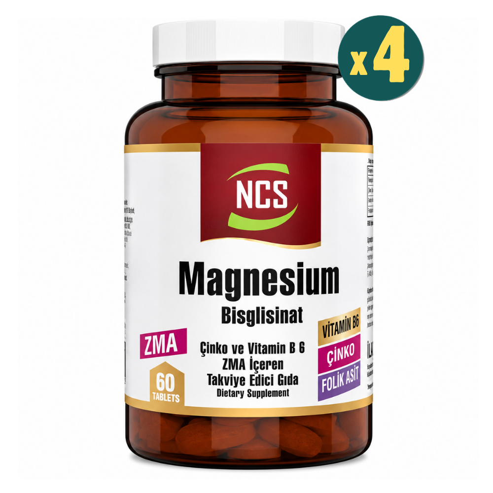NCS ZMA Magnezyum Bisglisinat 60 Tablet 4 Adet Fiyatları - Modern Eczane