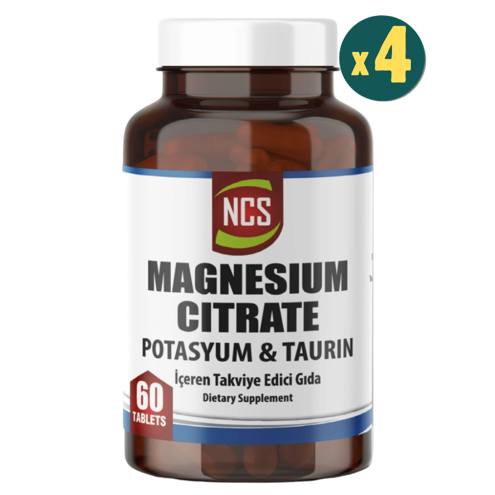 Ncs Magnezyum Sitrat Potasyum & Taurin 60 Tablet 4 Adet Fiyatları - Modern Eczane