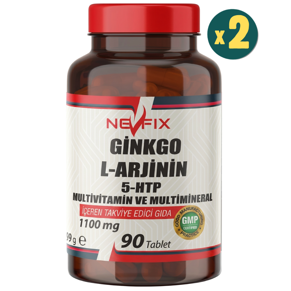 Nevfix Ginkgo L-Arjinin 5 Htp Multivitamin Ve Multimineral 2 Adet Fiyatları - Modern Eczane