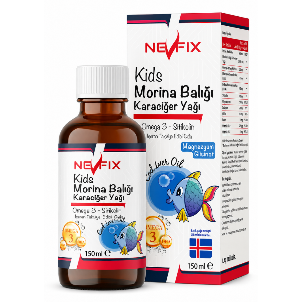 Nevfix Omega 3 Sitikolin Magnezyum Glisinat 150 ml Fiyatları - Modern Eczane