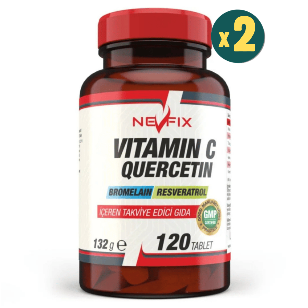 Nevfix Quercetin Vitamin C Bromelain Resveratrol 120 Tablet 2 Adet Fiyatları - Modern Eczane