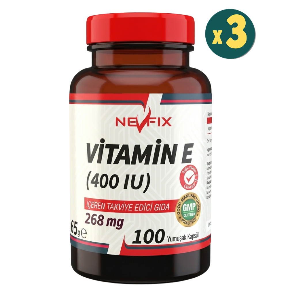 Nevfix Vitamin E 100 Kapsül 3 Adet Fiyatları - Modern Eczane