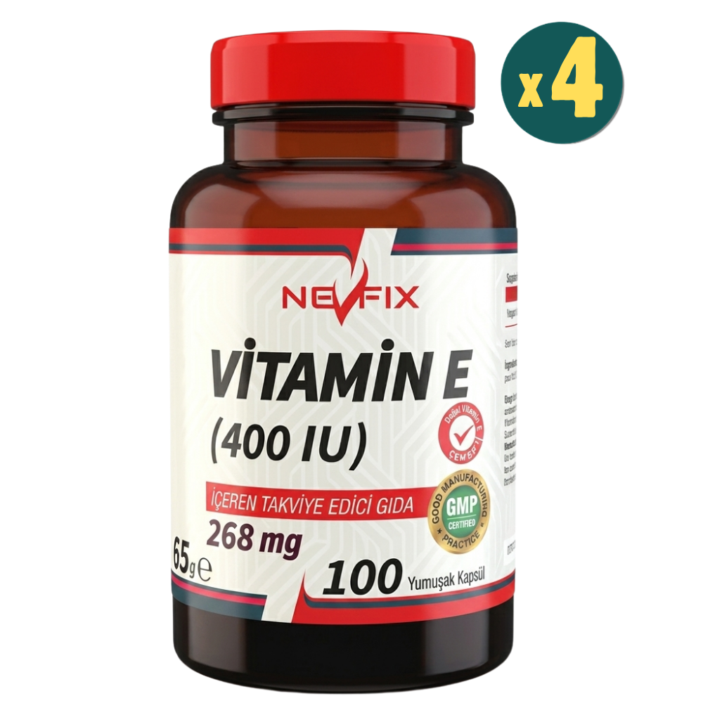 Nevfix Vitamin E 100 Kapsül 4 Adet Fiyatları - Modern Eczane