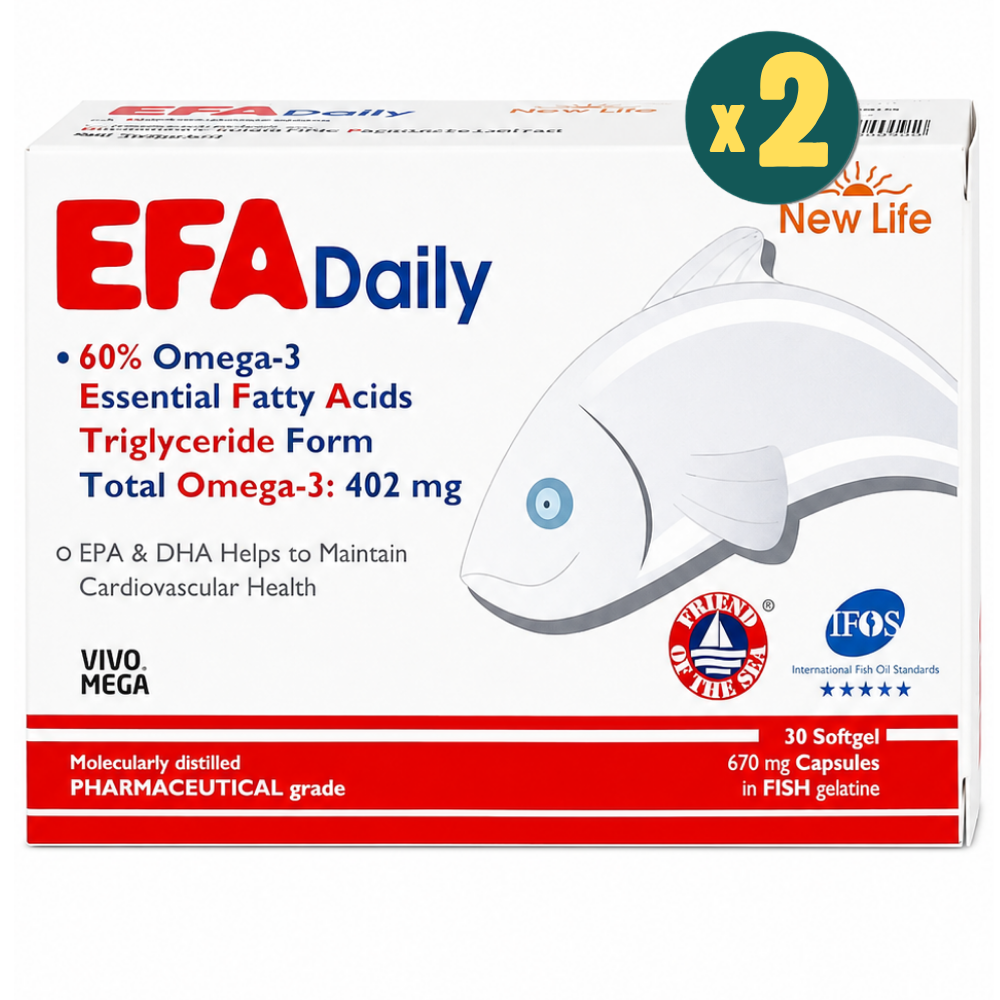 New Life Efa Daily Omega 3 Balık Yağı 30 Kapsül 2 Adet Fiyatları - Modern Eczane