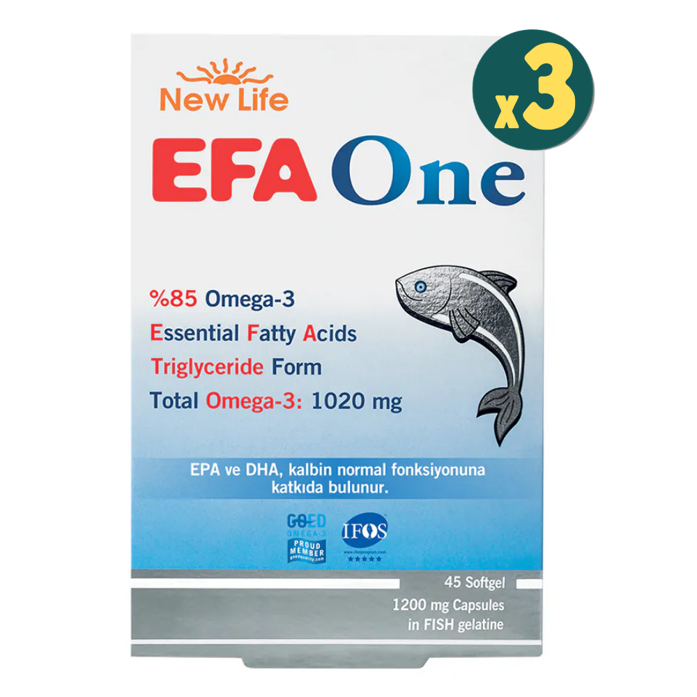 New Life EFA One 45 Softgel 3 Adet Fiyatları - Modern Eczane