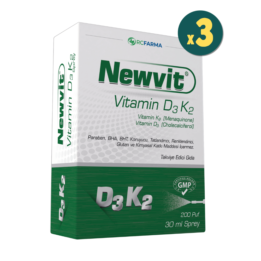 Newvit Vitamin D3K2 Sprey 30 ml 3 Adet Fiyatları - Modern Eczane