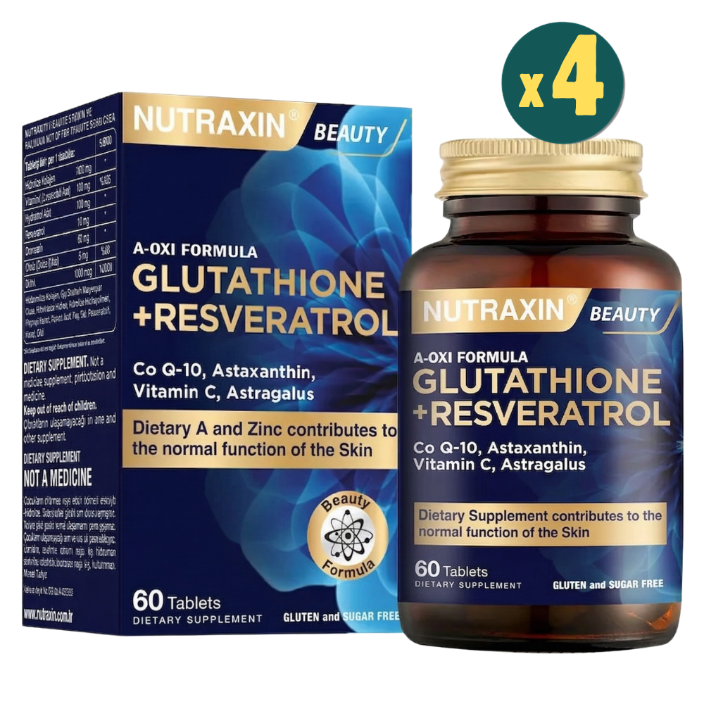 Nutraxin A-Oxi Formula Glutathıone Resveratrol 60 Tablet 4 Adet Fiyatları - Modern Eczane