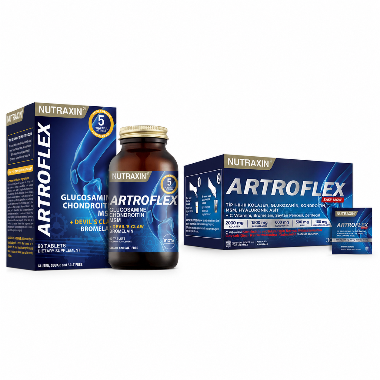 Nutraxin Artroflex 90 Tablet & Artroflex Easy Move 30 Saşe Seti Fiyatları - Modern Eczane