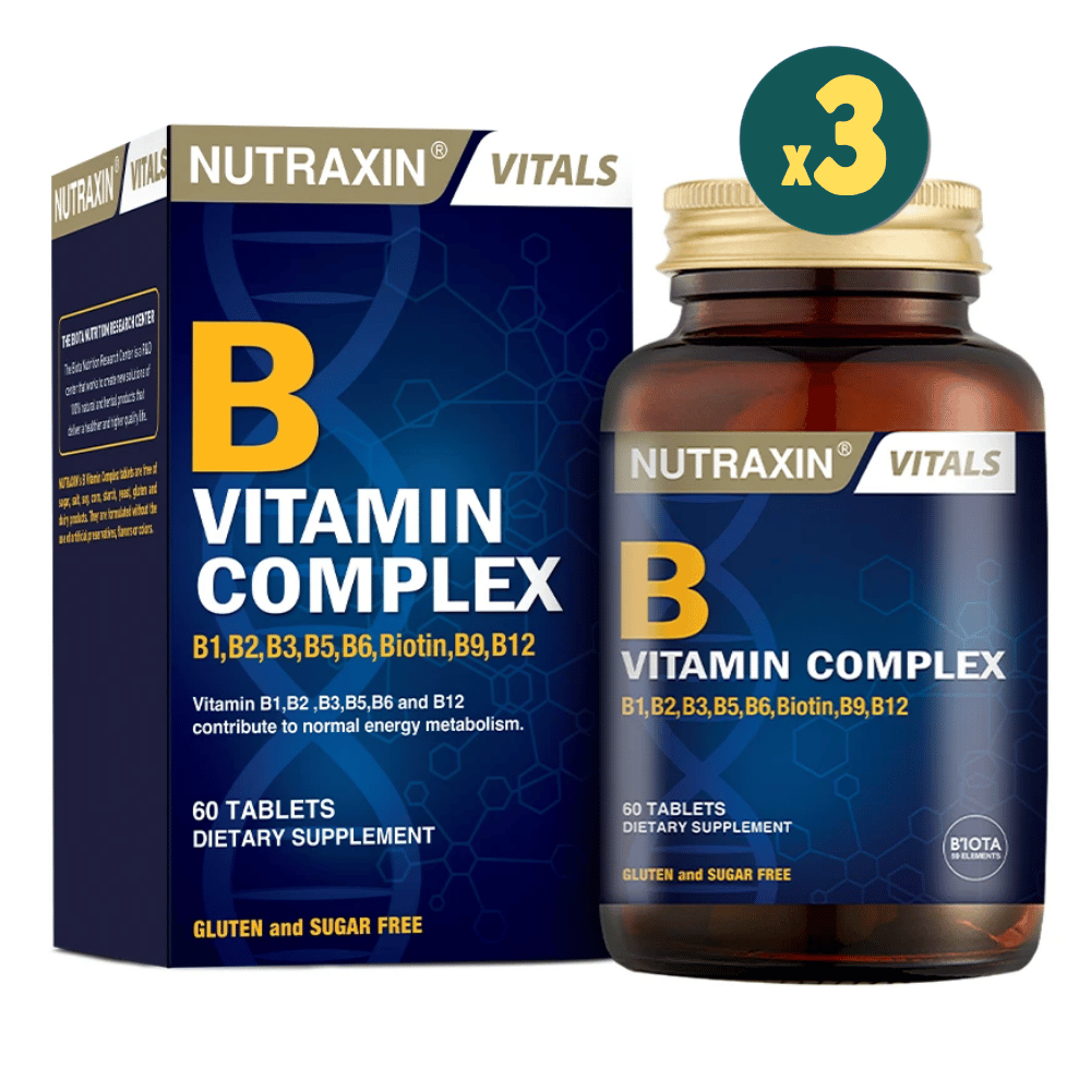 Nutraxin B Complex Vitamin 60 Kapsül 3 Adet Fiyatları - Modern Eczane