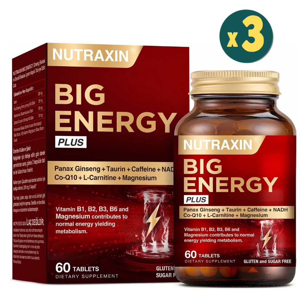 Nutraxin Big Energy Plus 60 Tablet 3 Adet Fiyatları - Modern Eczane