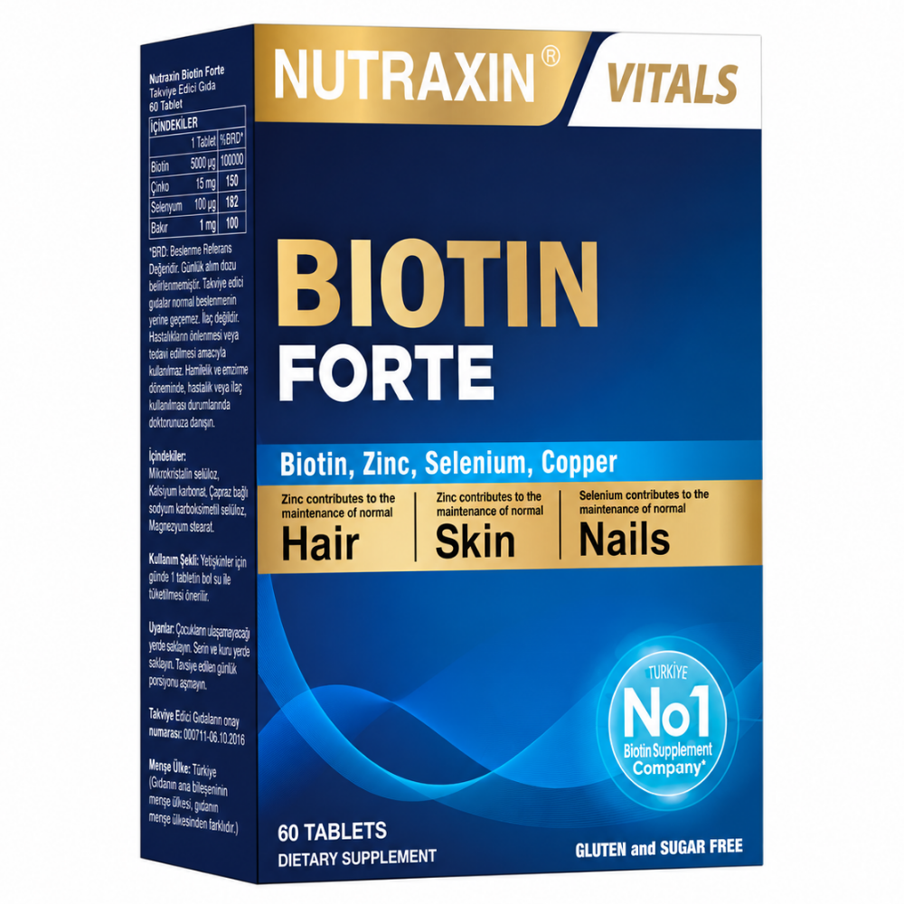 Nutraxin Biotin Forte Tablet 60 Tablet Fiyatları - Modern Eczane
