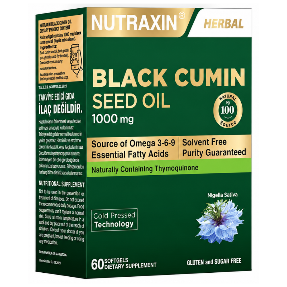 Nutraxin Çörek Otu Yağı 1000 mg 60 Kapsül Fiyatları - Modern Eczane