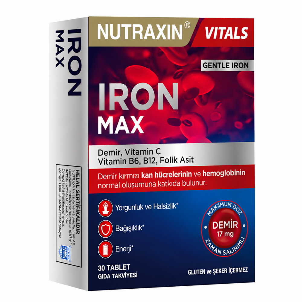 Nutraxin Iron Max 17 mg 30 Tablet Fiyatları - Modern Eczane