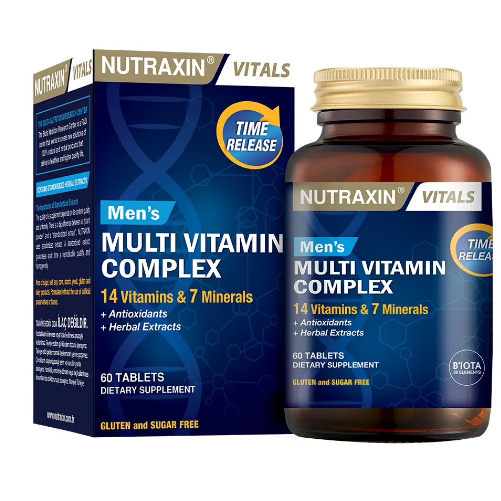 Nutraxin Men's Multi Vitamin Complex 60 Tablet Fiyatları - Modern Eczane