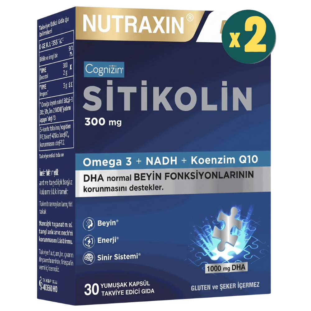 Nutraxin Sitikolin 30 Kapsül 2 Adet Fiyatları - Modern Eczane