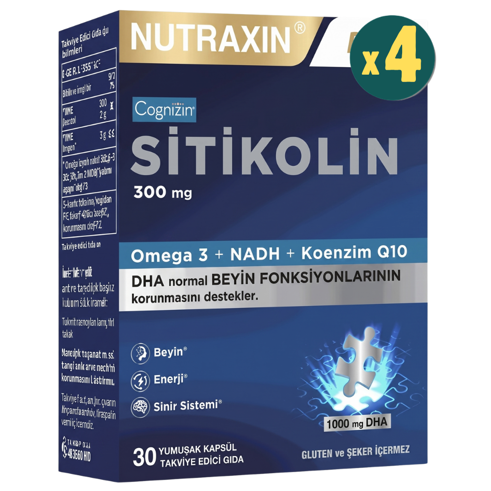 Nutraxin Sitikolin 30 Kapsül 4 Adet Fiyatları - Modern Eczane