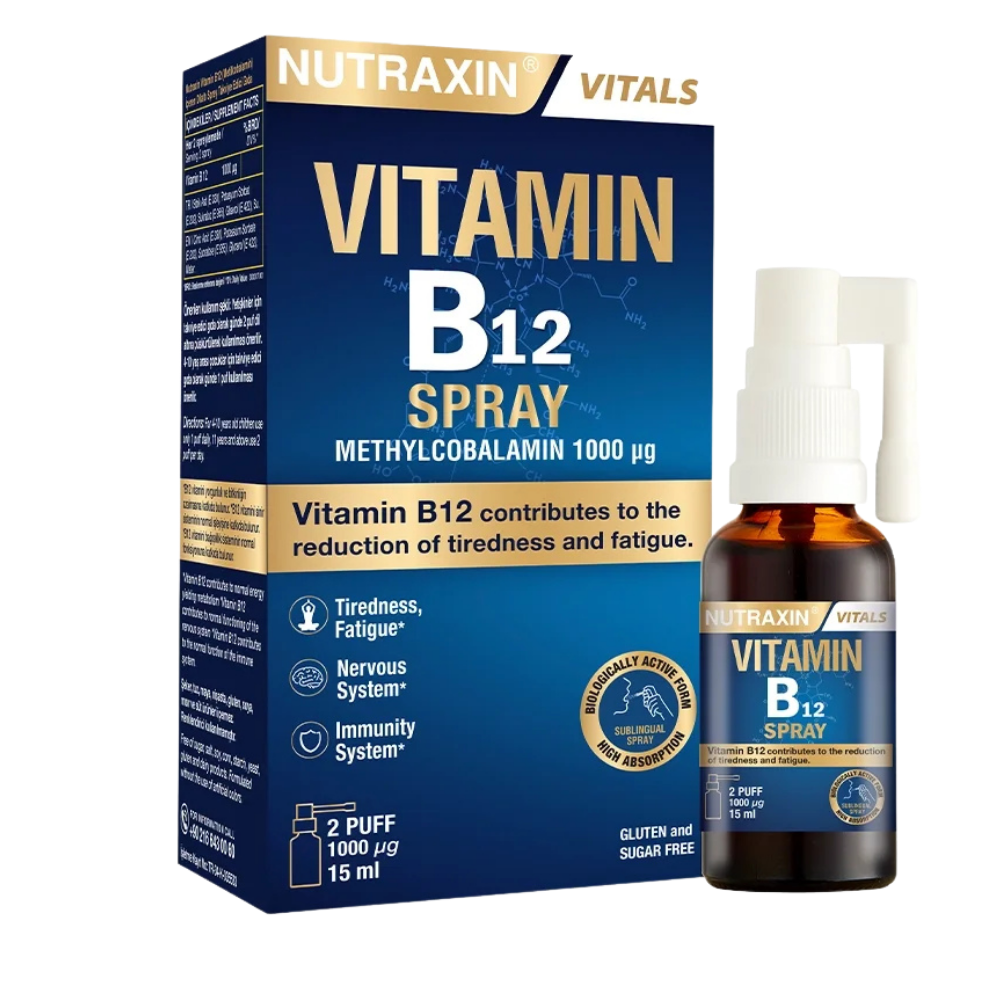 Nutraxin Vitamin B12 Sprey 15 ml Fiyatları - Modern Eczane