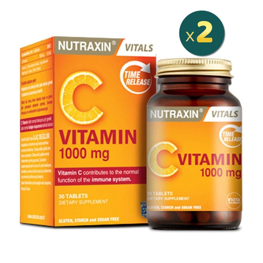 Nutraxin Vitamin C 1000 mg 30 Tablet 2 Adet Fiyatları - Modern Eczane
