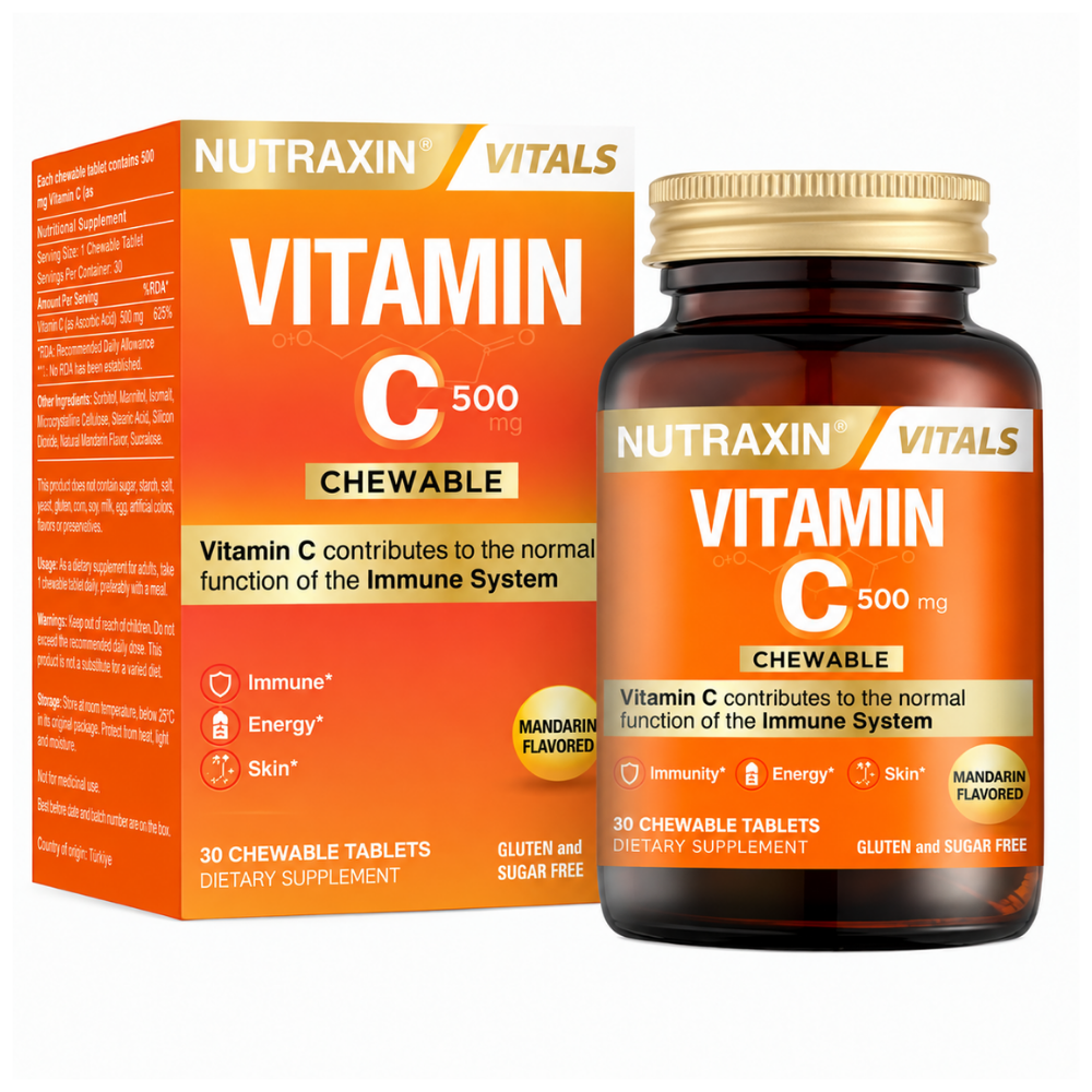 Nutraxin Vitamin C 500 mg 30 Çiğneme Tablet Fiyatları - Modern Eczane