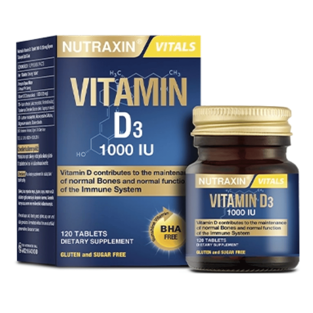 Nutraxin Vitamin D3 1000 IU 120 Tablet Fiyatları - Modern Eczane
