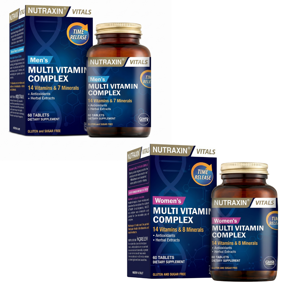 Nutraxin Women's Multi Vitamin Complex 60 Tablet & Nutraxin Men's Multi Vitamin Complex 60 Tablet Fiyatları - Modern Eczane