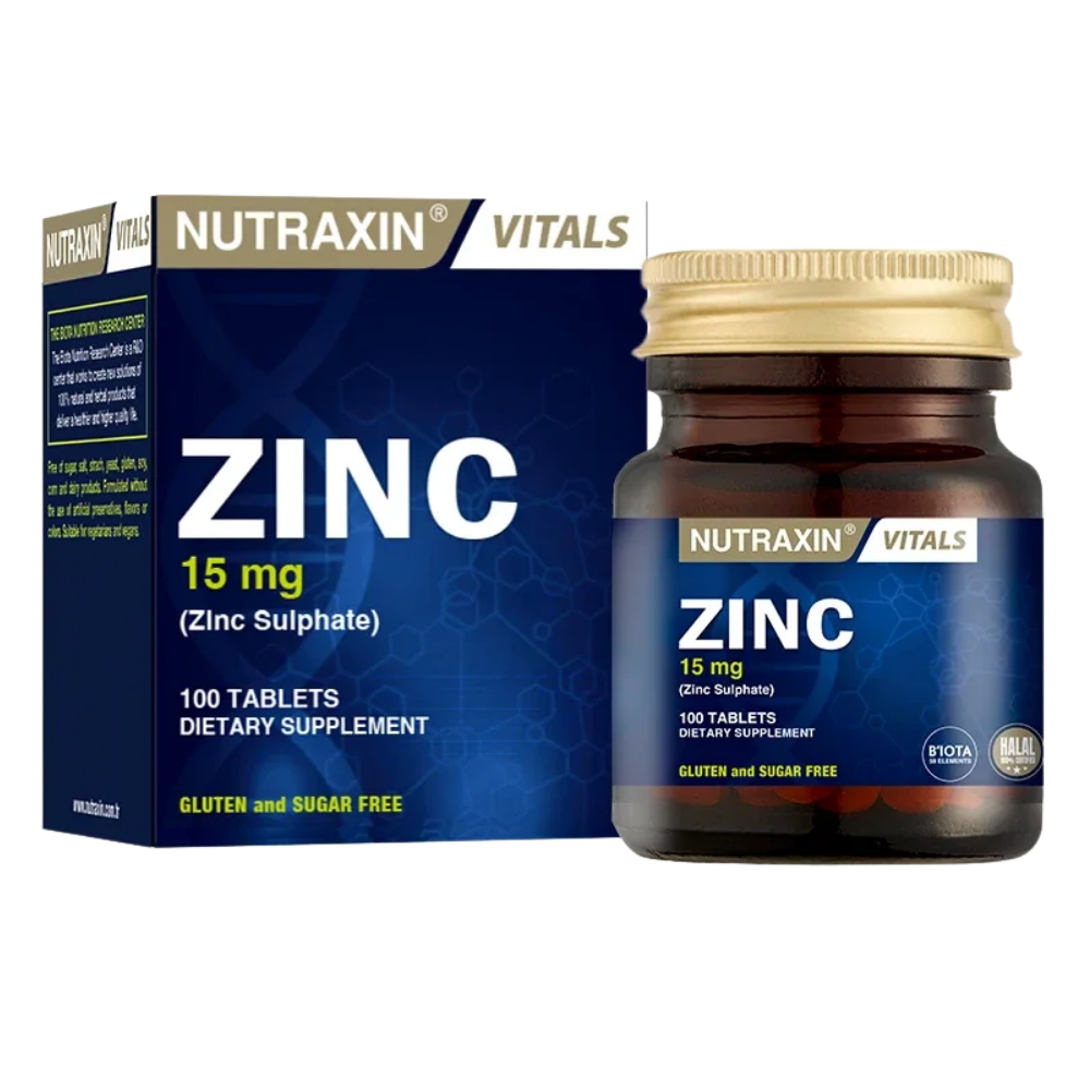 Nutraxin Zinc 15 mg 100 Tablet Fiyatları - Modern Eczane