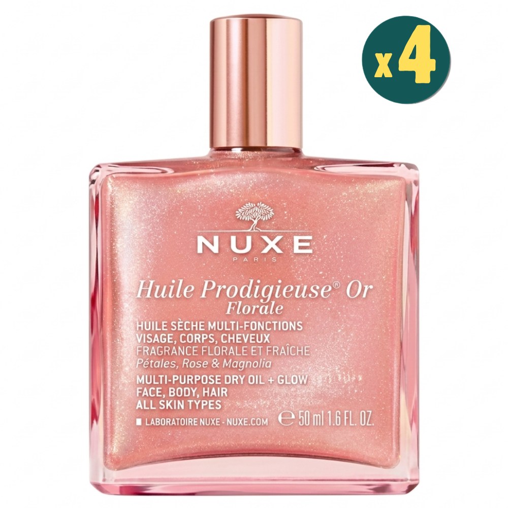 Nuxe Huile Prodigieuse Or Florale 50 ml Çok Amaçlı Parıltılı Kuru Yağ 4 Adet Fiyatları - Modern Eczane