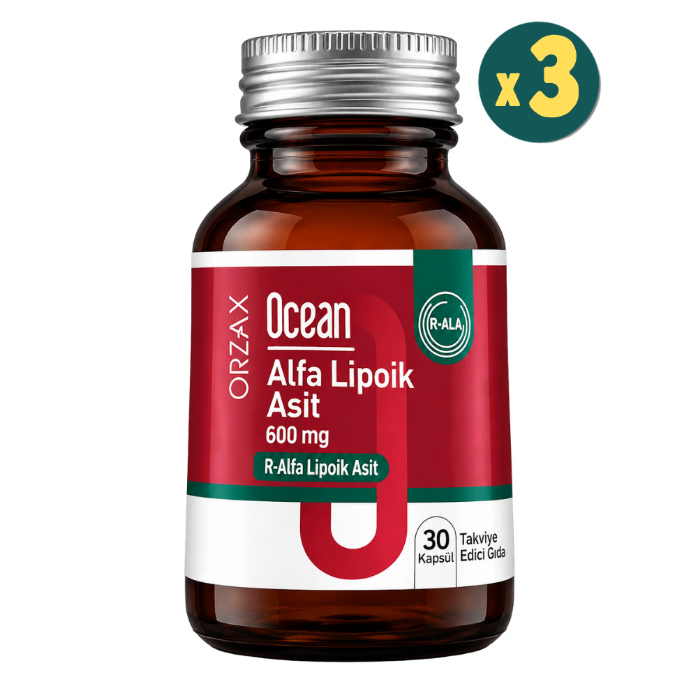 Ocean Alfa Lipoik Asit 600 mg 30 Tablet 3 Adet Fiyatları - Modern Eczane