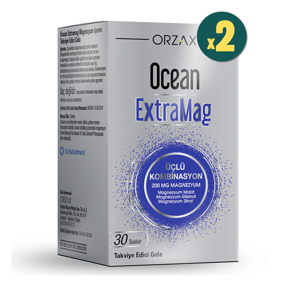 Ocean ExtraMag 30 Tablet 2 Adet Fiyatları - Modern Eczane