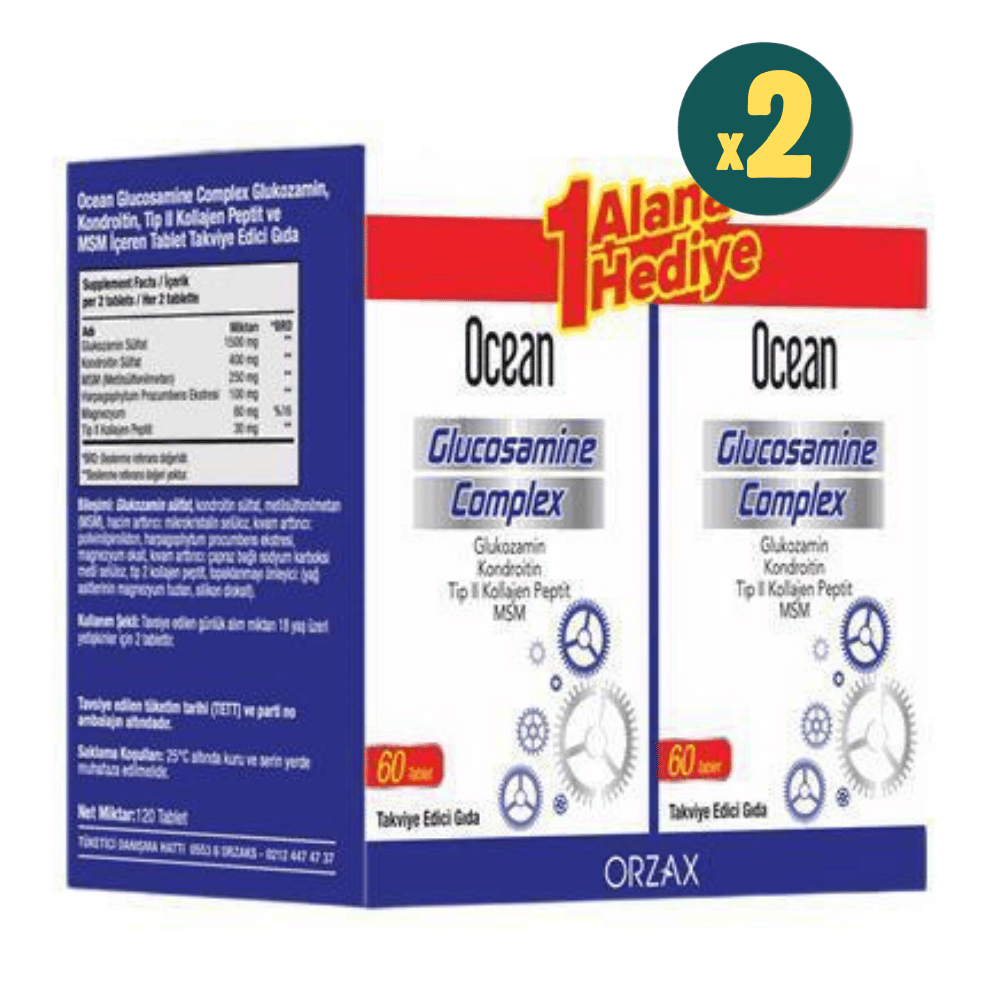 Ocean Glucosamine Complex 60 Tablet - 1 Alana 1 2 Adet Hediye Fiyatları - Modern Eczane
