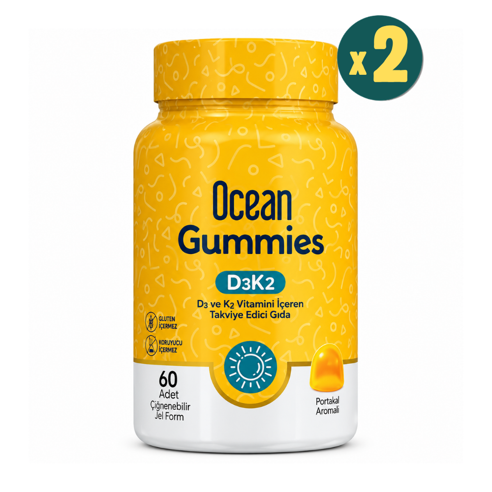 Ocean Gummies D3 K2 Vitamini 60 Jel Form 2 Adet Fiyatları - Modern Eczane