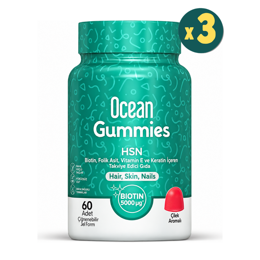 Ocean Gummies HSN 60 Jel Form 3 Adet Fiyatları - Modern Eczane