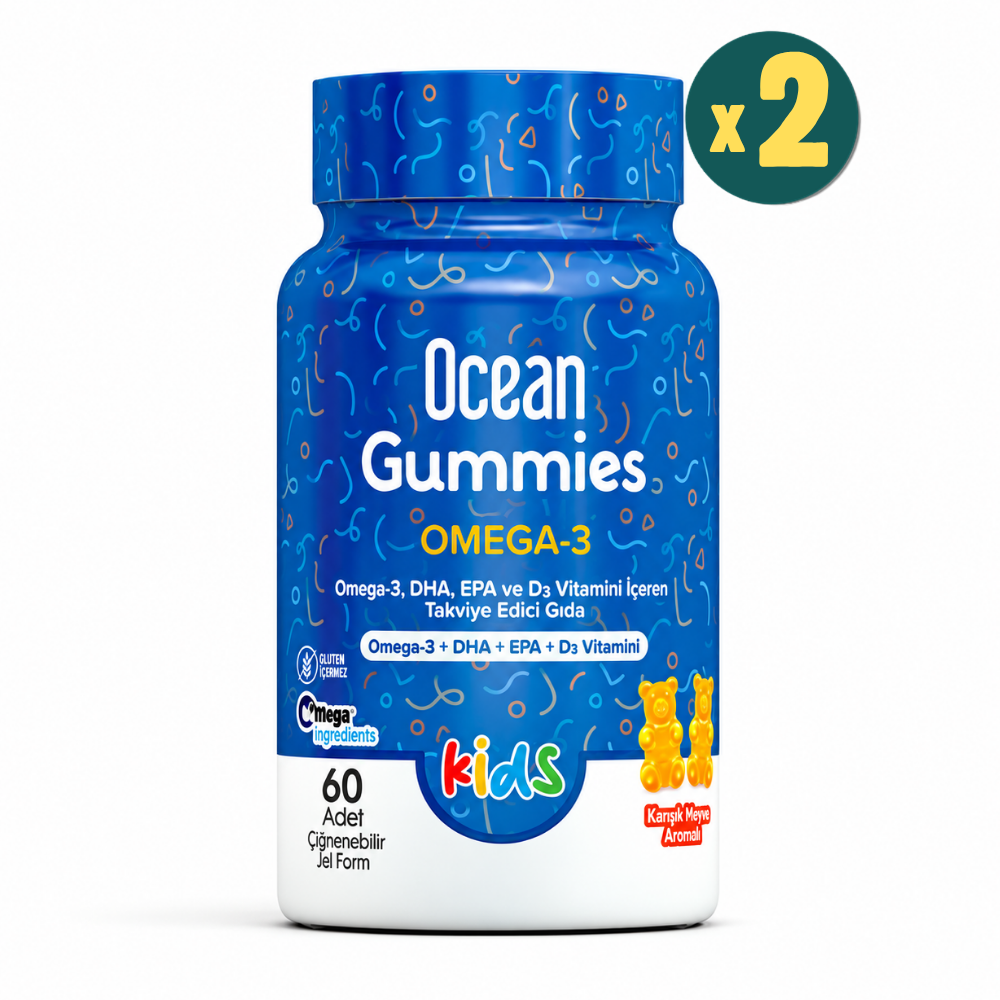 Ocean Gummies Omega-3 Kids 60 Jel Form 2 Adet Fiyatları - Modern Eczane 