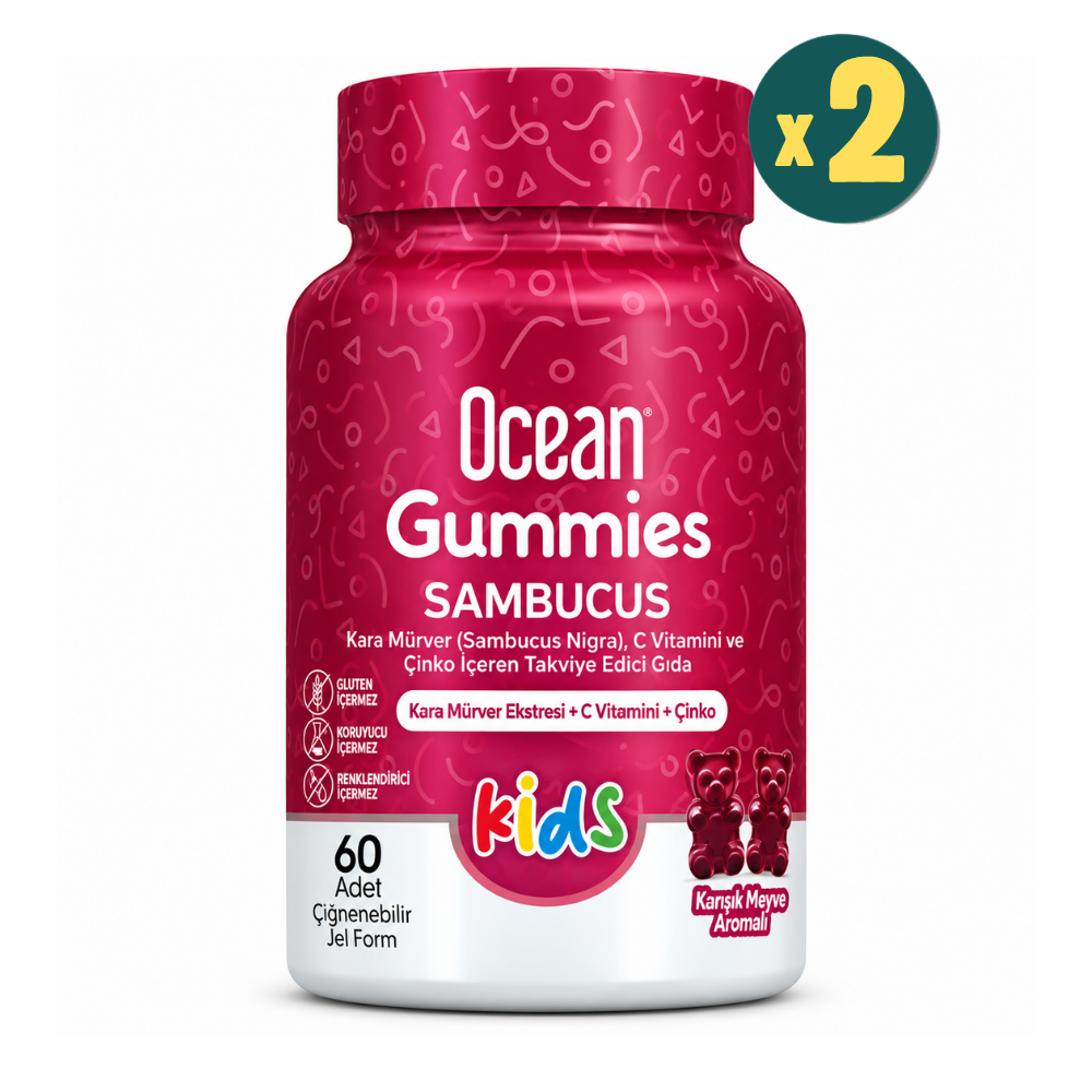 Ocean Gummies Sambucus Kids 60 Jel Form 2 Adet Fiyatları - Modern Eczane