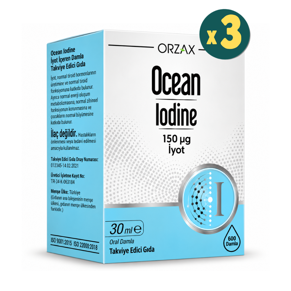 Ocean Iodine 30 ml Damla 3 Adet Fiyatları - Modern Eczane