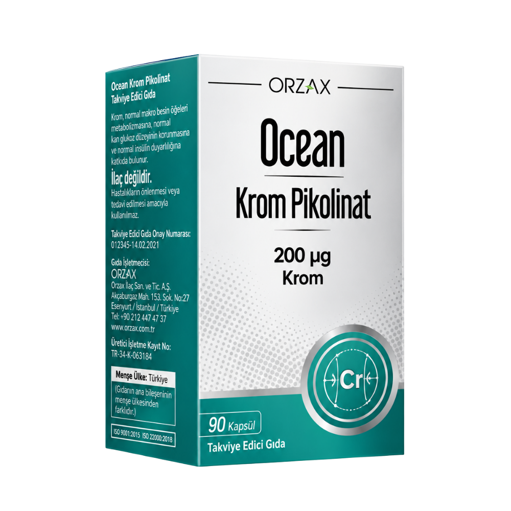 Ocean Krom Pikolinat 90 Bitkisel Kapsül Fiyatları - Modern Eczane