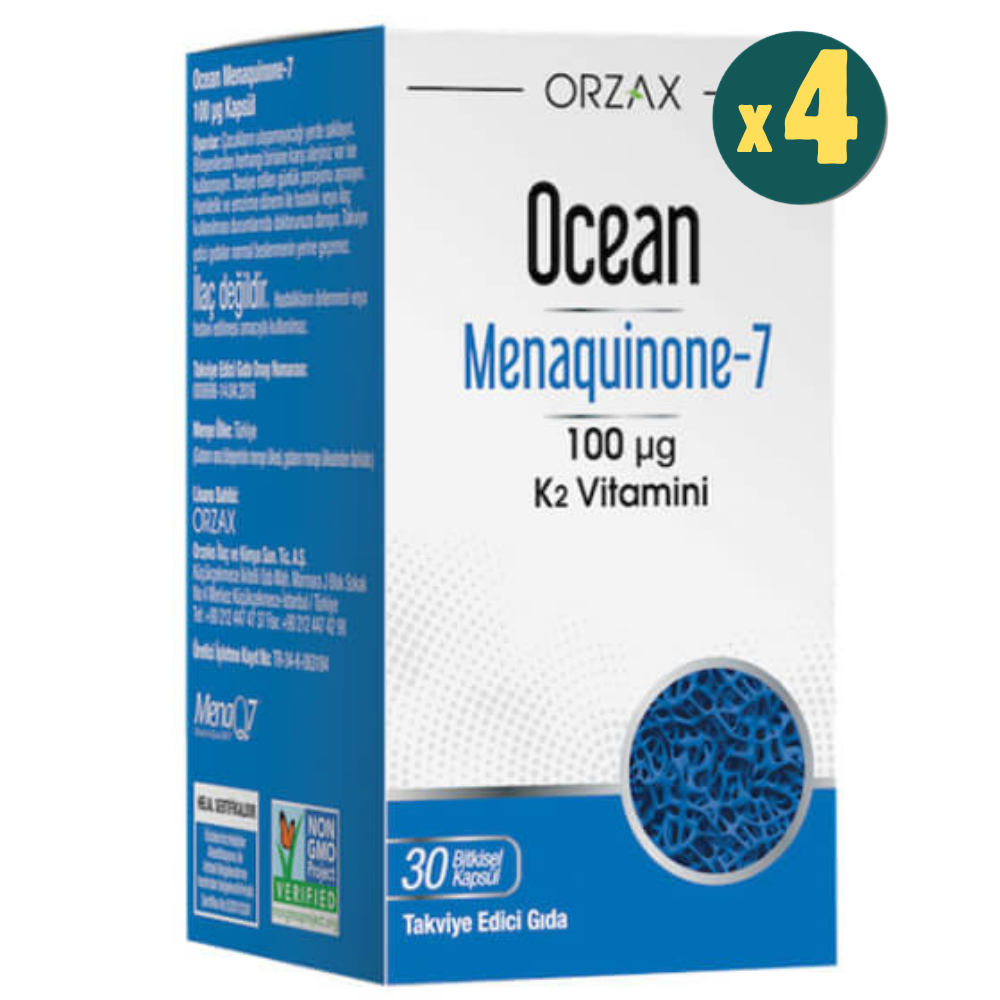Ocean MK-7 100 mcg Vitamin K2 30 Kapsül 4 Adet Fiyatları - Modern Eczane