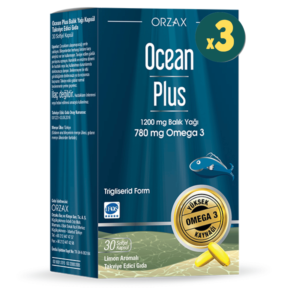 Ocean Plus 1200 mg 30 Kapsül 3 Adet Fiyatları - Modern Eczane