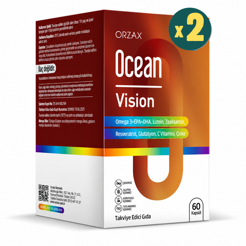 Ocean Vision 60 Kapsül 2 Adet Fiyatları - Modern Eczane