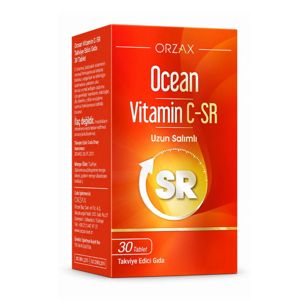 Ocean Vitamin C-SR 500 mg 30 Tablet Fiyatları - Modern Eczane