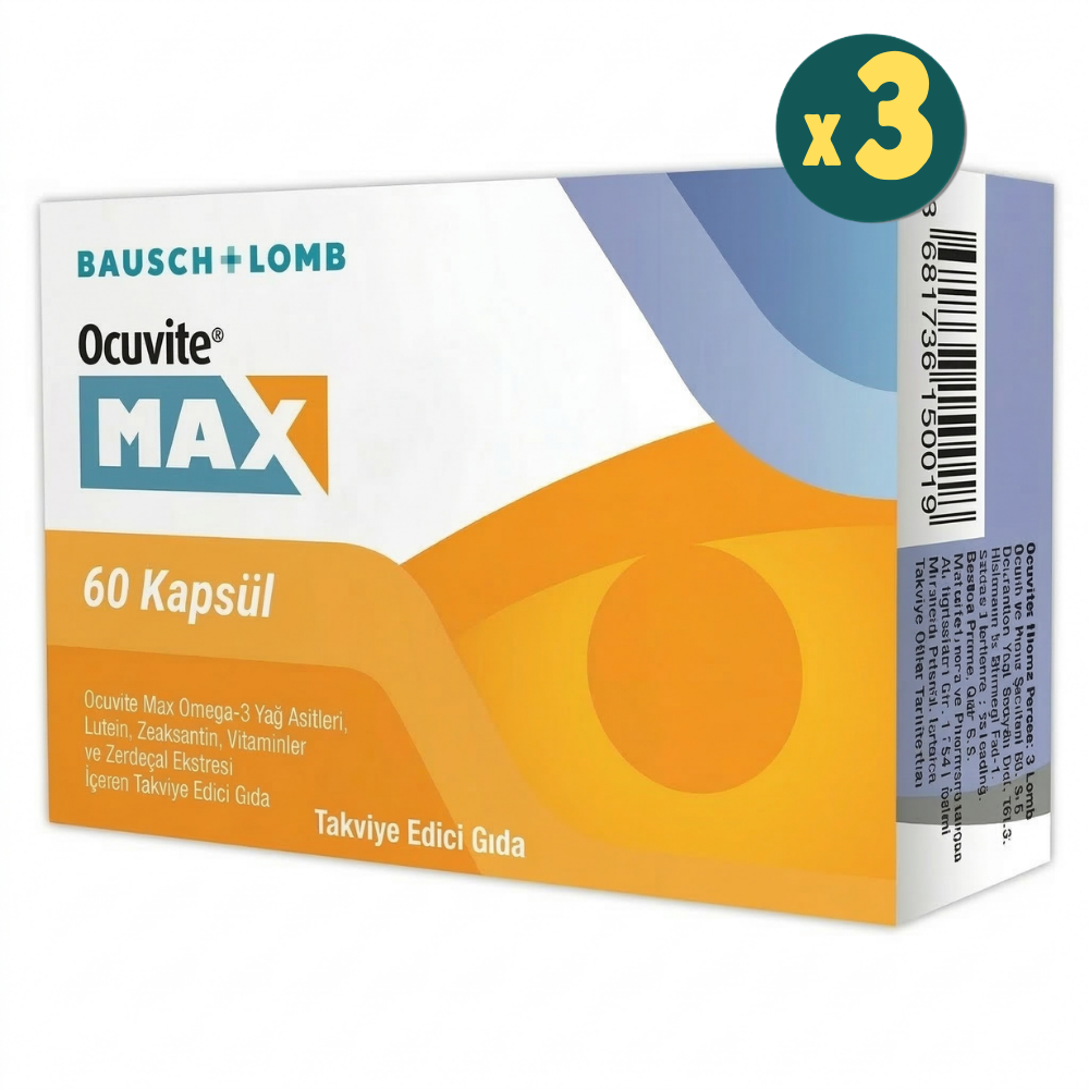 Ocuvite Max 60 Kapsül 3 Adet Fiyatları - Modern Eczane