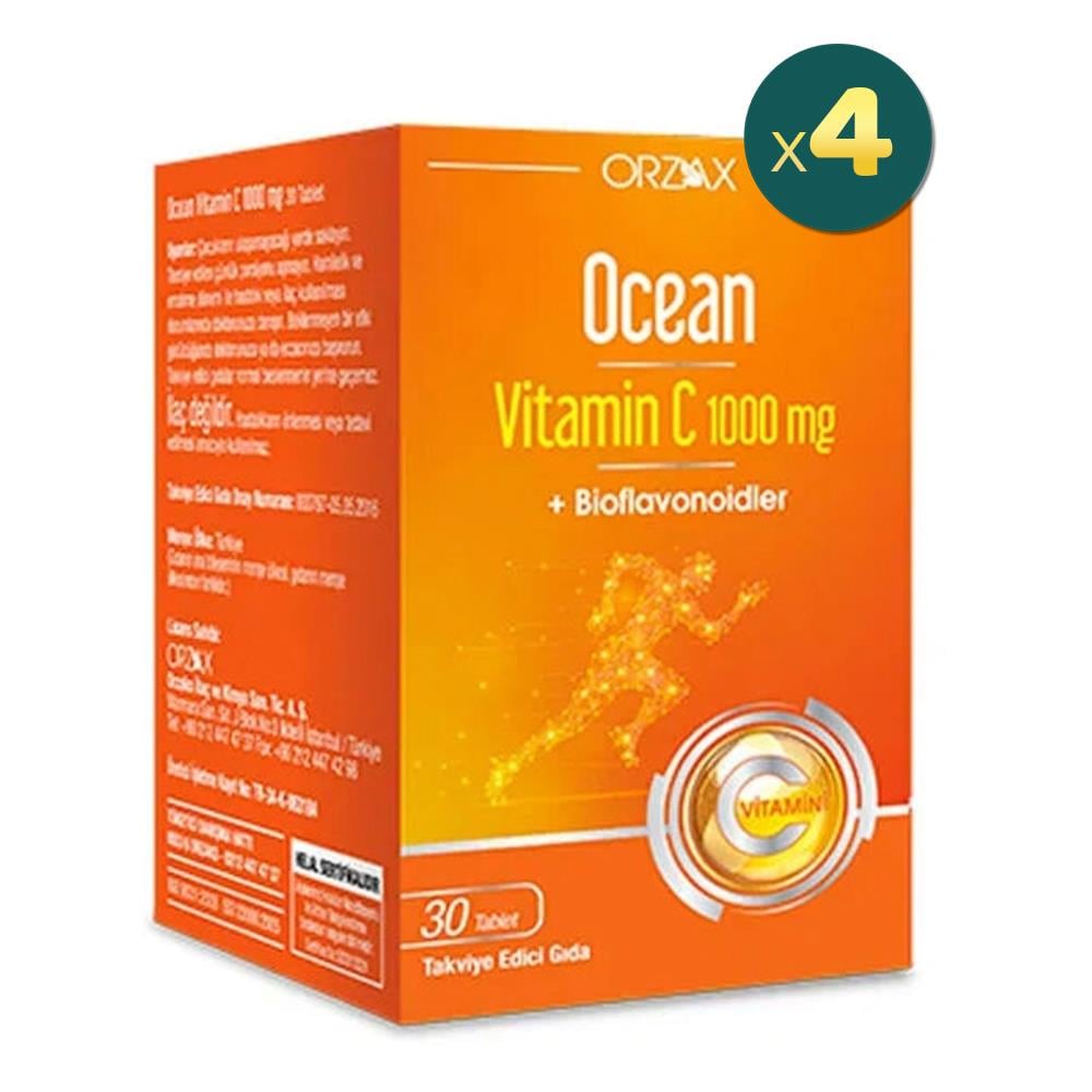 Orzax Ocean Vitamin C 30 Tablet 4 Adet Fiyatları - Modern Eczane