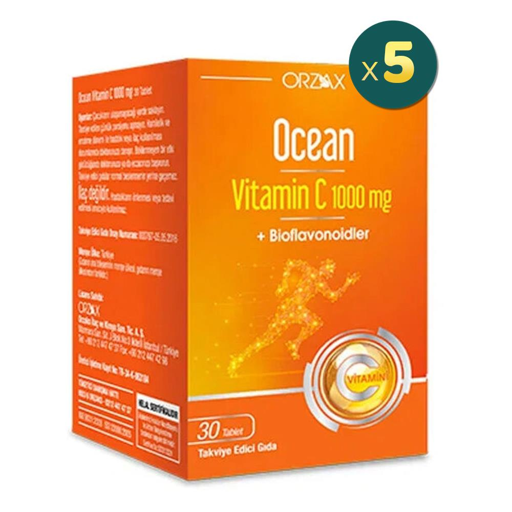 Orzax Ocean Vitamin C 30 Tablet 5 Adet Fiyatları - Modern Eczane