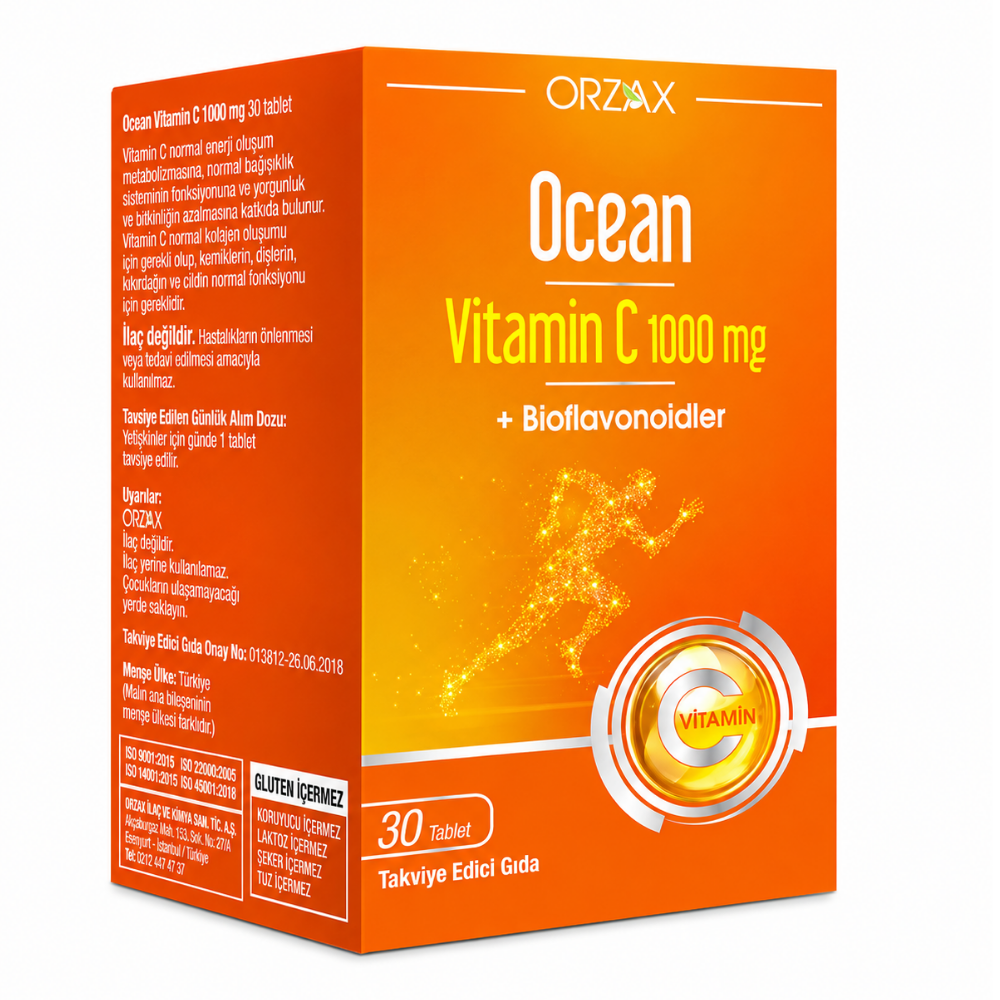 Orzax Ocean Vitamin C 30 Tablet Fiyatları - Modern Eczane