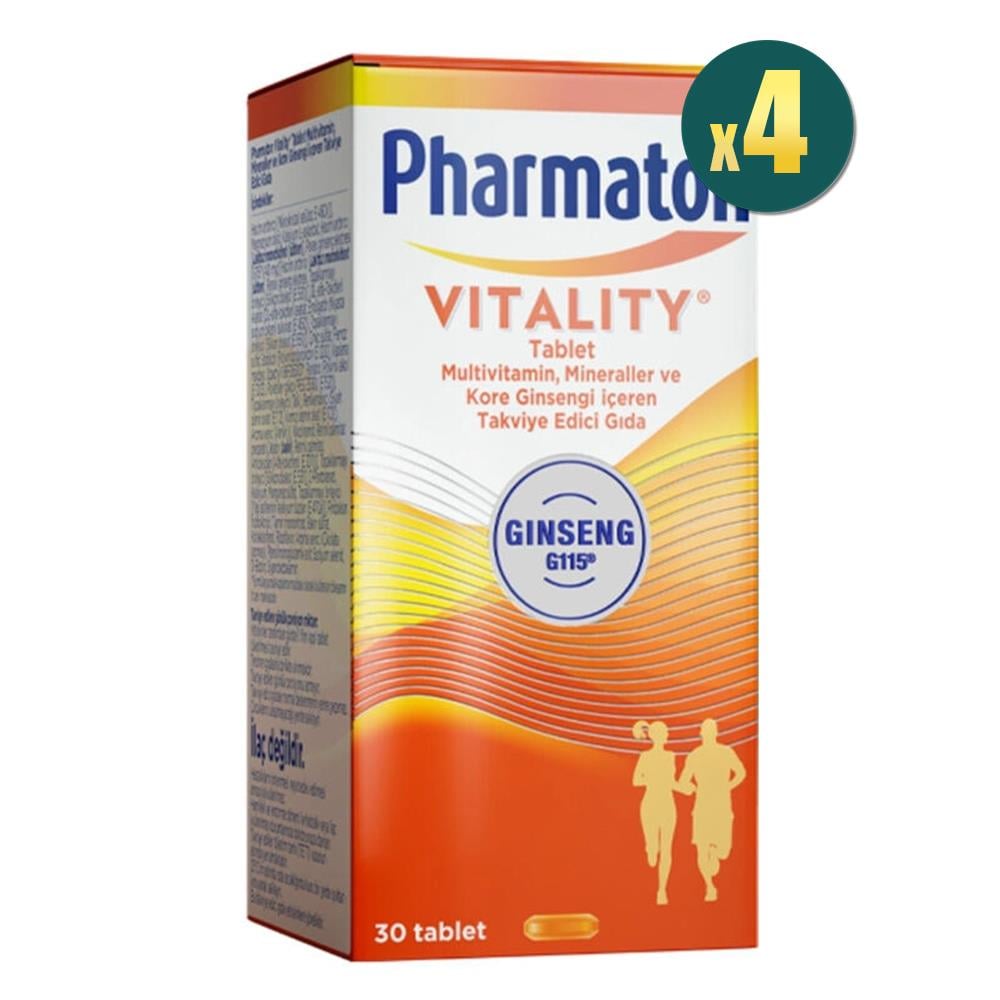 Pharmaton Vitality 30 Tablet 4 adet Fiyatları - Modern Eczane