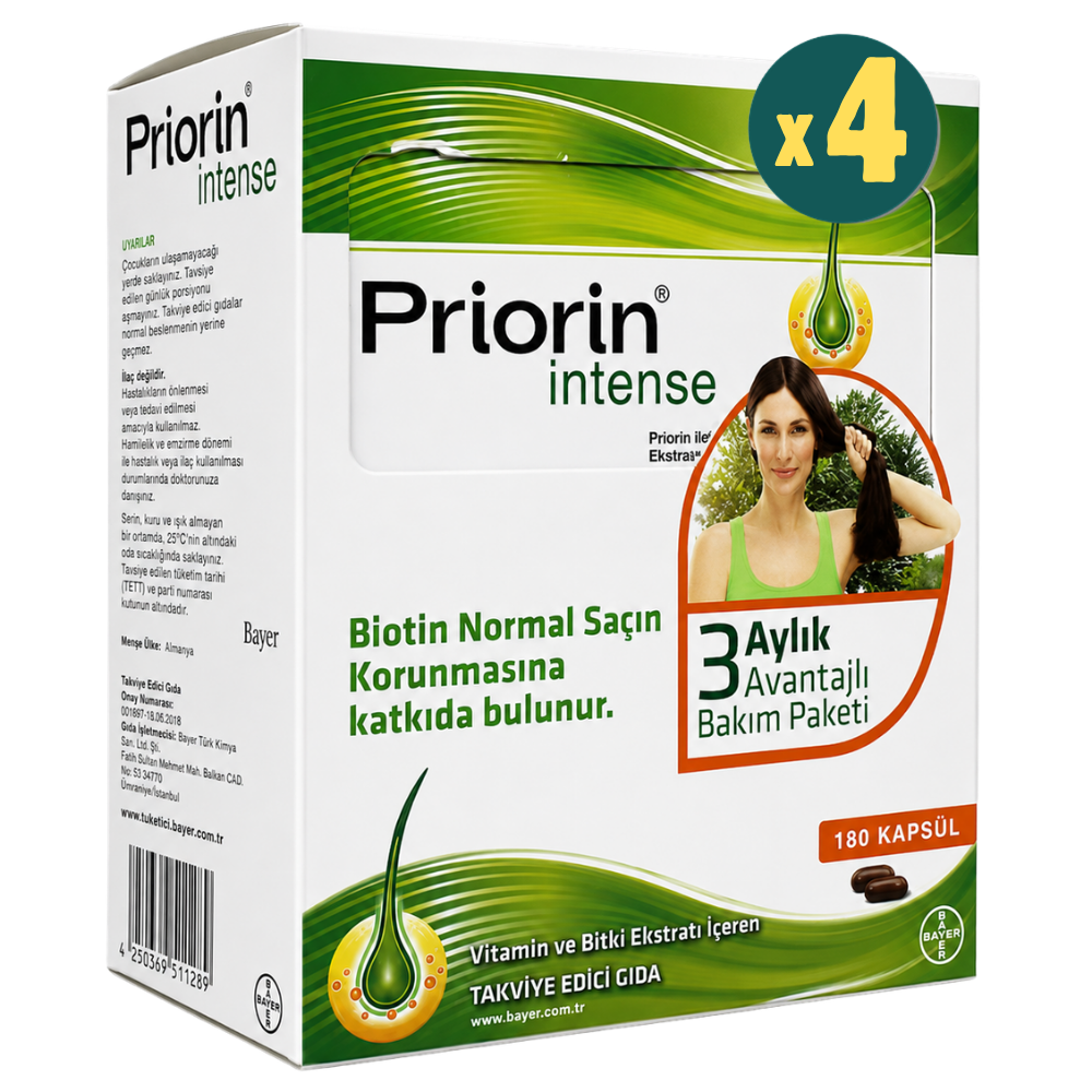 Priorin Intense 180 Kapsül 4 Adet Fiyatları- Modern Eczane